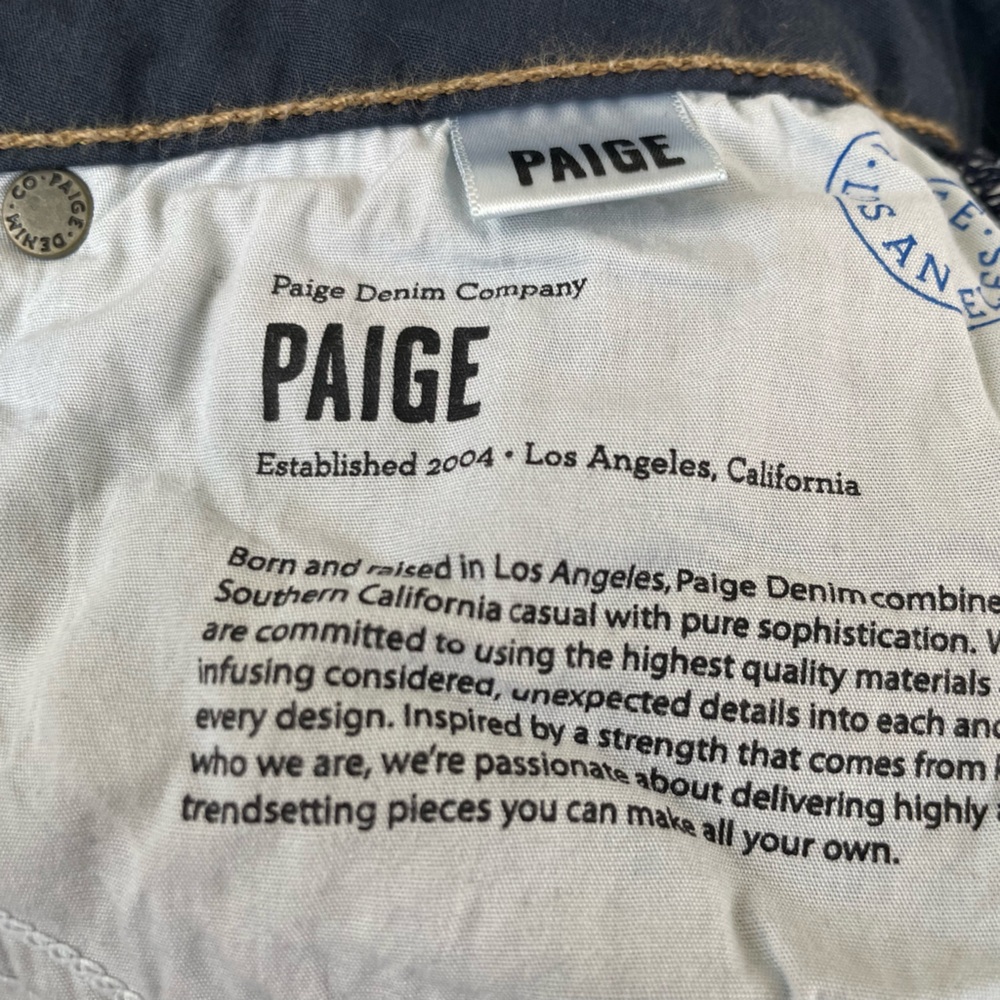 Paige Skyline Skinny USA Dark Wash Blue Stretch Jeans 27 - Picture 9 of 10